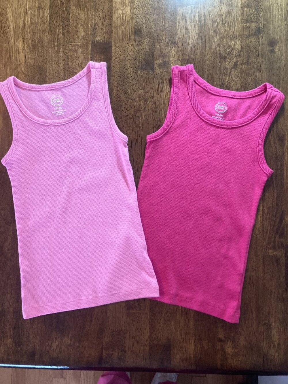 Set of 2 Wonder Nation Girls Ribbed Tank Tops Pink Size Small (6-6x) EUC!